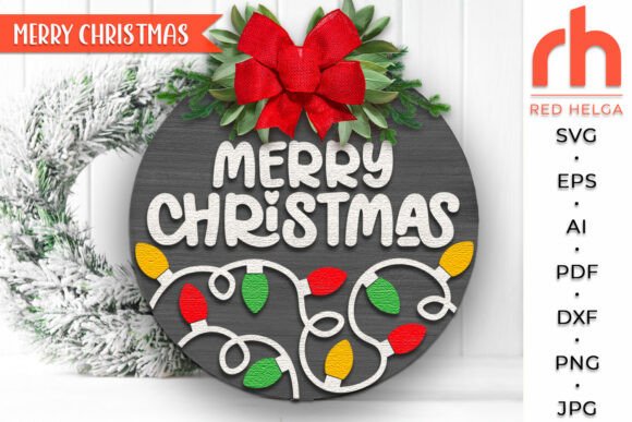 Bringing Holiday Cheer with the Merry Christmas SVG & Laser-Cut Door Sign for Winter Amp Branding
