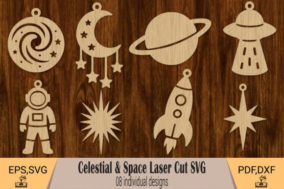 Celestial Space Laser Cut SVG for Earrings & Design Projects