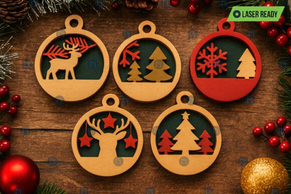 Christmas Decor Laser Cut SVG Bundle for Winter Amp Branding