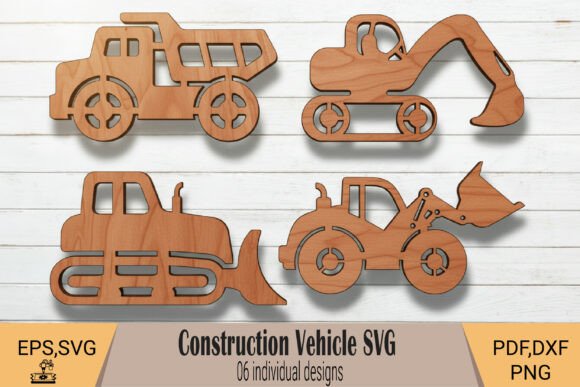 Construction Vehicle Laser Cut SVG for Wall Decor Projects