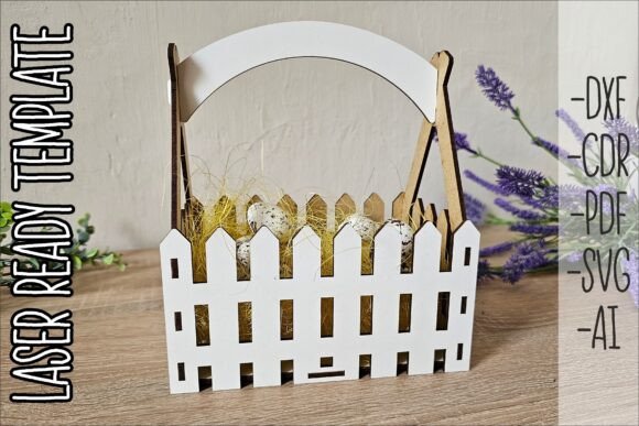 Easter Basket SVG Laser Cut Fence Design Review