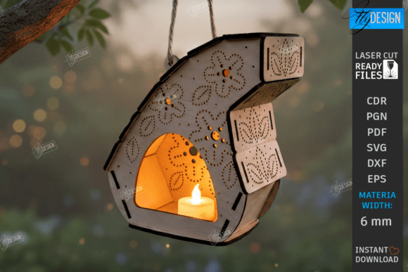 Fairy House Laser Cut Garden Lantern: A Delicate Design Asset for Lifestyle and Decor Blogs