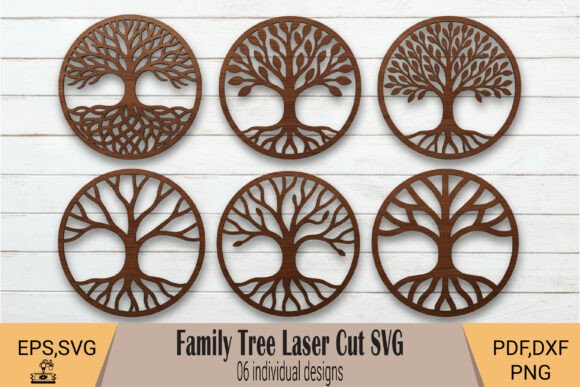 Family Tree Wall Art SVG: Laser-Cutting Elegance for Meaningful Wall Decor