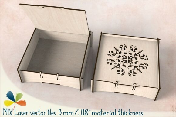 Geometric Floral Box SVG: A Laser-Cut Design for Editorial and Web Boxes