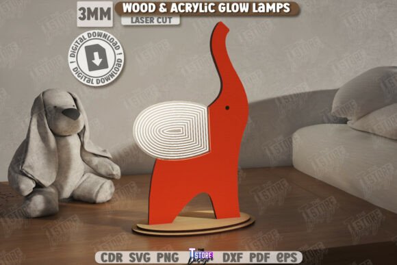 h1Wood Acrylic Glow Lamp Laser Cut CNC for Home Decor & Crafting Projects/h1