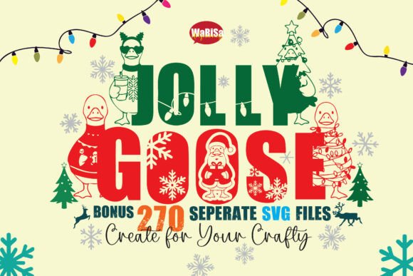 ☃️Jolly Goose: A Festive Decorative Font That Elevates Holiday Content Design