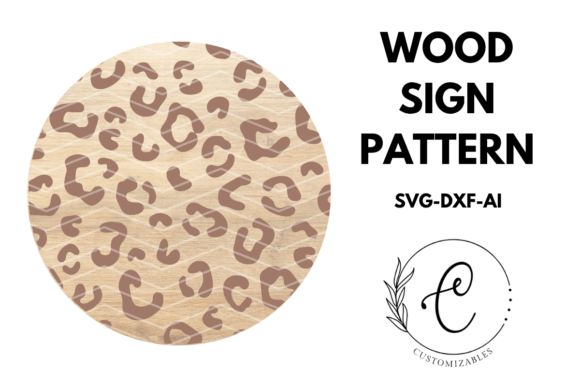Leopard Pattern Wood Sign for Laser: A Bold Design Asset for Content Publishers