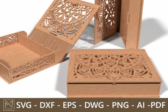 Mandala Pattern Laser Cut Box for Creative Branding & Marketing