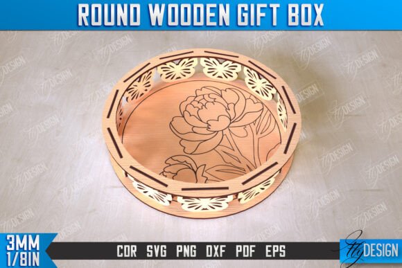 Round Wooden Gift Box Dessert Stand: A Designer’s Take on Laser-Cut Elegance for Stands