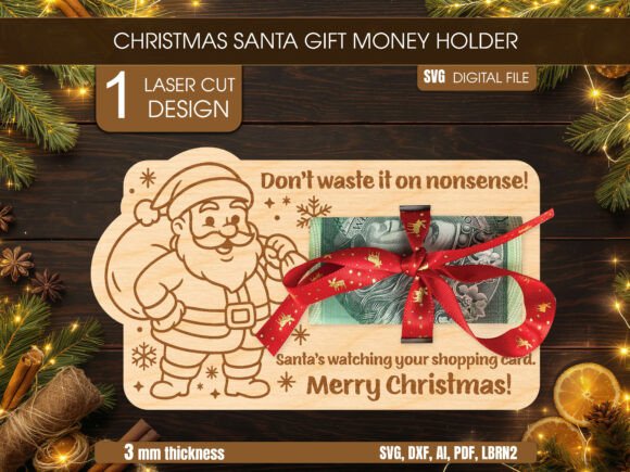 Santa Christmas Gift Money Holder SVG Review