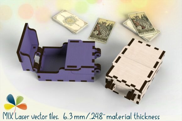 SVG PDF Tarot Box with Twin Lids: A Laser-Cut Design for Editorial and Digital Publishing