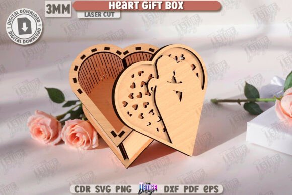 Valentine's Day Gift Box Laser Cut Design for Marketing Magic