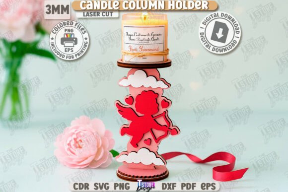 Valentine’s Laser Cut Candle Holder for Romantic Crafting