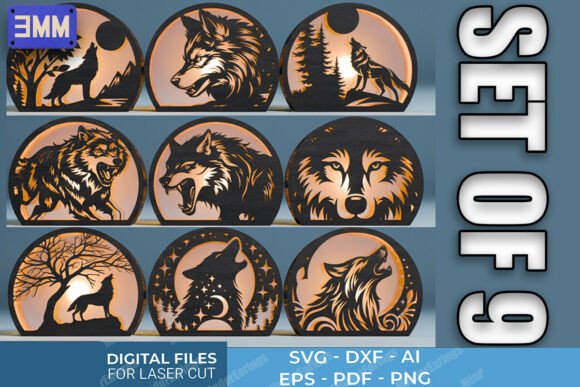Wolf Lantern SVG Bundle: Laser-Cutting Design for Stand-Out Brand Visuals